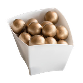 Mehrweg Fingerfood-Becher aus PS "Curve" PS weiß 90ml (25 Stück)