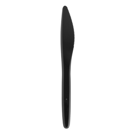 Plastikmesser "Luxury" schwarz 175mm (100 Stück)