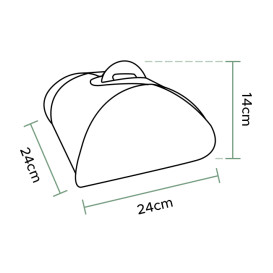 Kraft Schmetterlingstortenbox 24x24x14cm (100 Stück)