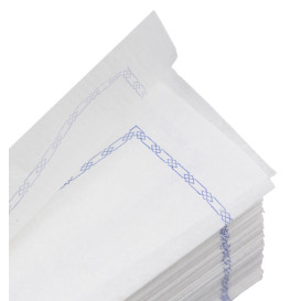 Papierservietten mit Zickzackfalz Weiß Muster 14x14cm (250 Stück) 