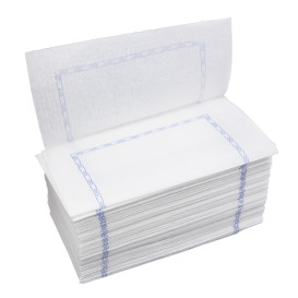 Papierservietten mit Zickzackfalz Weiß Muster 14x14cm (250 Stück) 