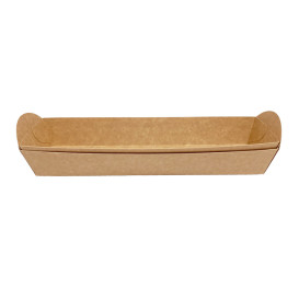 Baguette-Schale aus Papier Kraft 500ml 24,8x6cm (500 Uds)