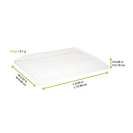 Plastikdeckel PET Transparent 15,5x8,5cm (100 Stück)