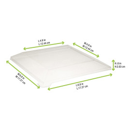 Plastikdeckel PET Transparent 17x17cm (100 Stück)