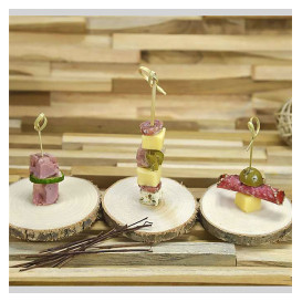 Natürliche Fingerfood-Spieße aus Bambus "Knoten" 10cm (250 Stück)