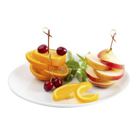Fingerfood-Spieße aus Bambus "Knoten" Rot 10cm (2.500 Stück)
