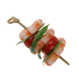 Natürliche Fingerfood-Spieße aus Bambus "Knoten" 12cm (250 Stück)