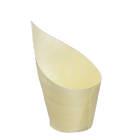Lebensmittel Kegel aus Holz 8cm (50 Stück)