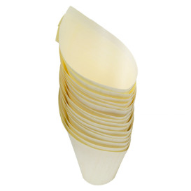 Lebensmittel Kegel aus Holz 11cm (50 Stück)