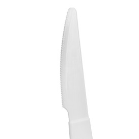 Mehrweg Durable Messer aus PP Mineral Weiß 18,5cm (6 Stück)