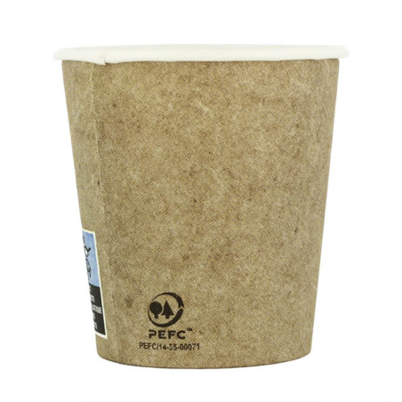 Bio Kaffeebecher To Go Kraft 4Oz/120ml Ø6,2cm (80 Stück)