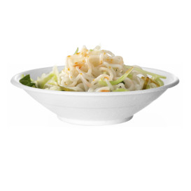 Schüssel Zuckerrohr Bagasse Noodle Weiß 710ml (50 Stück)