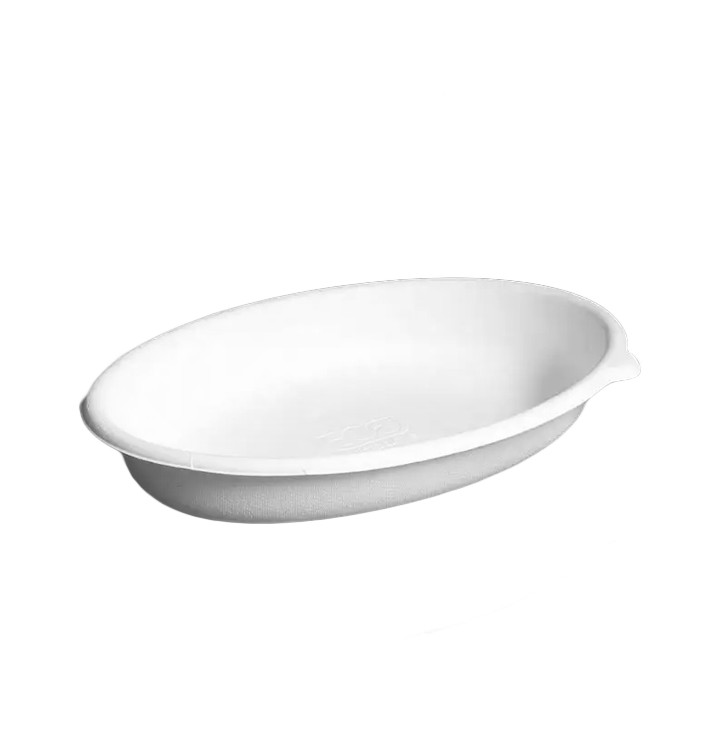 Ökologische Verpackung Oval Weiß 940ml (50 Stück) Ökologische Verpackung Oval Weiß 940ml (50 Stück)