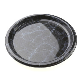Plastikteller rund marmor 23cm (250 Stück)