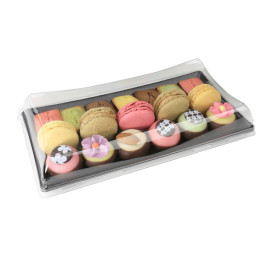 Plastikdeckel Transparent rechteckig 12x22cm (50 Stück)