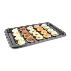 Plastiktablett rechteckig Marmor 55x37cm (5 Stück)