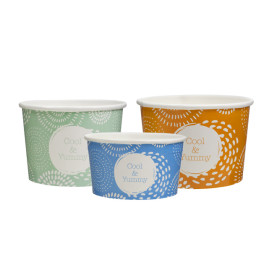 Pappbecher für Eis "Cool&Yummy" 6oz/175ml (50 Stück)