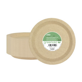 Pappteller Rund Anti-Fett Kraft Ø22cm 195g/m² (50 Stück)