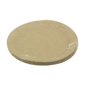 Pappteller Rund “Radial” Kraft Ø18cm 200gr/m² (50 Stück)