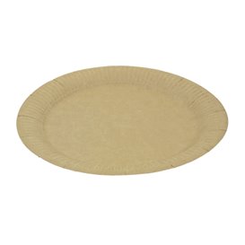Pappteller Rund “Radial” Kraft Ø23cm 200gr/m² (50 Stück)