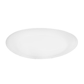 Pappteller Rund “Radial” Weiß Ø18cm 200gr/m² (650 Stück)