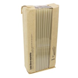 Bio Strohhalme aus Zuckerrohr Ø0,8cm 25cm (1.000 Stück)
