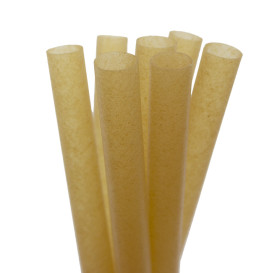 Bio Strohhalme aus Zuckerrohr Ø1,2cm 15cm (50 Stück)