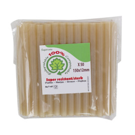 Bio Strohhalme aus Zuckerrohr Ø1,2cm 15cm (1.000 Stück)