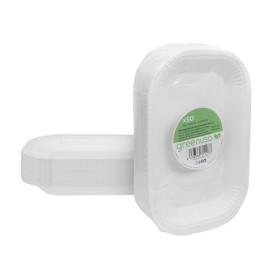 Pappschale Anti-Fett Weiß 15x23cm 250g/m² (50 Stück)