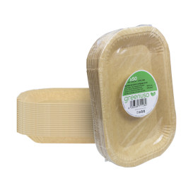 Pappschale Anti-Fett Kraft 15x23cm 245g/m² (50 Stück)