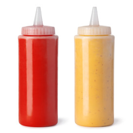 Flasche Würze Spender Kunststoff Klar 360ml (72 Stück)
