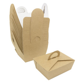 SnackBox Amerikanische "Doggy Bag" Kraft 12x9x5cm (25 Stück)