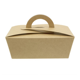 SnackBox Amerikanische "Doggy Bag" Kraft 12x9x5cm (350 Stück)