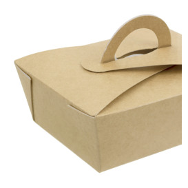 SnackBox Amerikanische "Doggy Bag" Kraft 12x9x5cm (350 Stück)