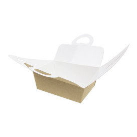 SnackBox Amerikanische "Doggy Bag" Kraft 12x9x5cm (350 Stück)