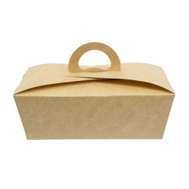SnackBox Amerikanische "Doggy Bag" Kraft 16x9,5x6cm (25 Stück)