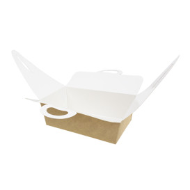 SnackBox Amerikanische "Doggy Bag" Kraft 16x9,5x6cm (25 Stück)