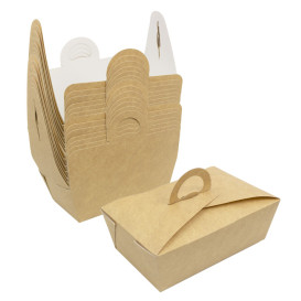 SnackBox Amerikanische "Doggy Bag" Kraft 16x9,5x6cm (25 Stück)