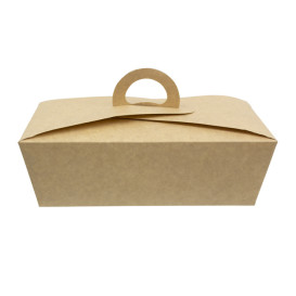 SnackBox Amerikanische "Doggy Bag" Kraft 20x10x7cm (20 Stück)