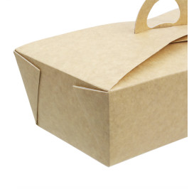 SnackBox Amerikanische "Doggy Bag" Kraft 20x10x7cm (20 Stück)