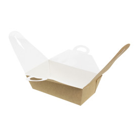 SnackBox Amerikanische "Doggy Bag" Kraft 20x10x7cm (140 Stück)