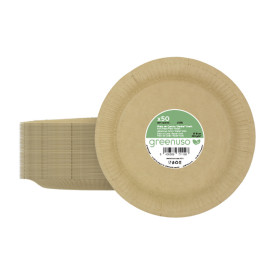 Pappteller Rund “Radial” Kraft Ø18cm 200gr/m² (50 Stück)