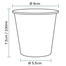 Wiederverwendbarer Economy-Becher PS Weiß 230ml (30 Stück)