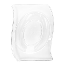 Mehrweg Teller aus PS "Flat" Transparent 8x6,6cm (500 Stück)