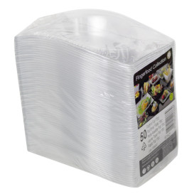 Mehrweg Teller aus PS "Flat" Transparent 8x6,6cm (500 Stück)