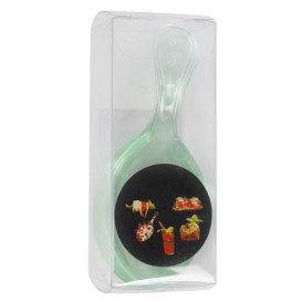 Häppchen-Löffel Plastik Water Green 10,3cm (144 Stück)