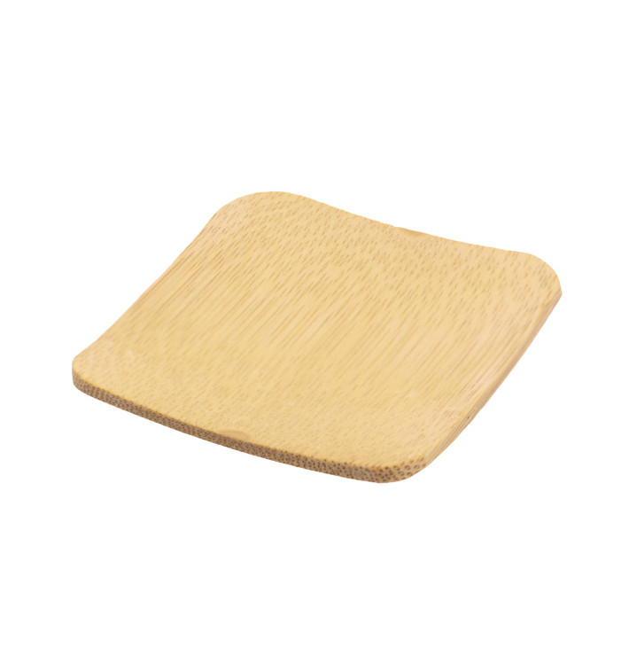 Servierteller aus Bambus 6x6cm (12 Stück) Servierteller aus Bambus 6x6cm (12 Stück)