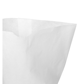 Papiertasche mit Sechseckiger Sockel Weiß 17x22cm (50 Stück)