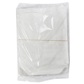 Papiertasche mit Sechseckiger Sockel Weiß 17x22cm (50 Stück)