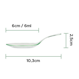 Häppchen-Löffel Plastik Water Green 10,3cm (144 Stück)